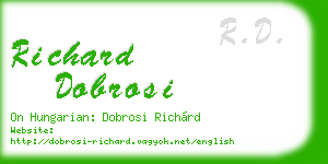 richard dobrosi business card